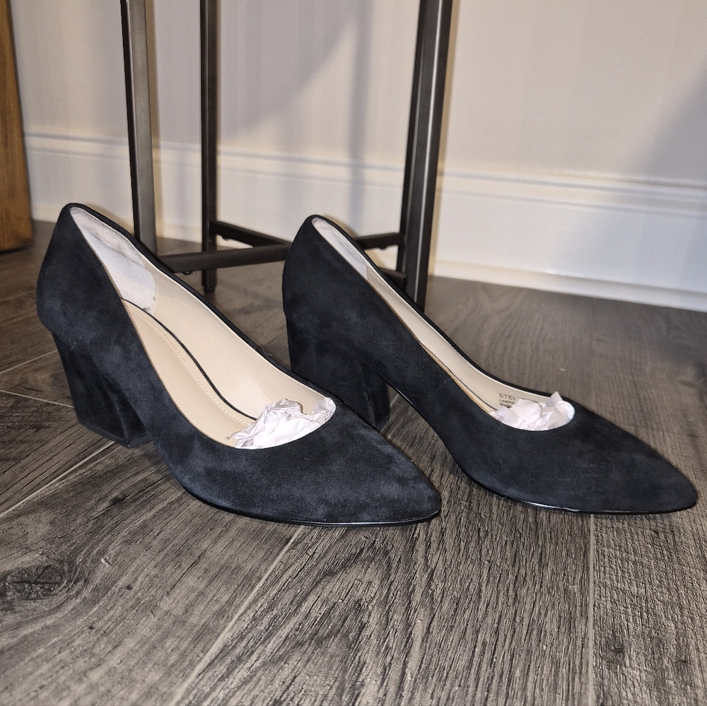 Botkier New York Black Pointed Toe Wedge Heels Pumps Women’s Size 7.5 - Picture 4 of 8